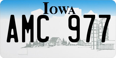 IA license plate AMC977