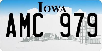 IA license plate AMC979