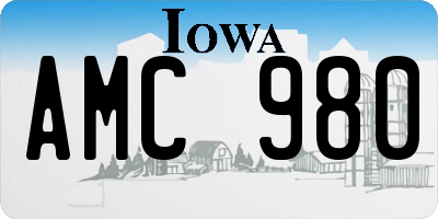 IA license plate AMC980