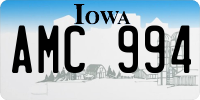 IA license plate AMC994