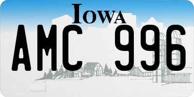 IA license plate AMC996