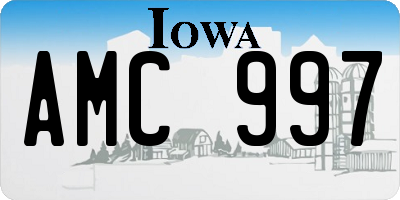 IA license plate AMC997