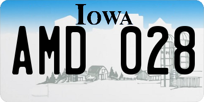IA license plate AMD028