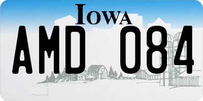 IA license plate AMD084