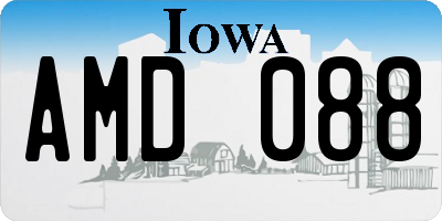 IA license plate AMD088