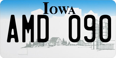 IA license plate AMD090
