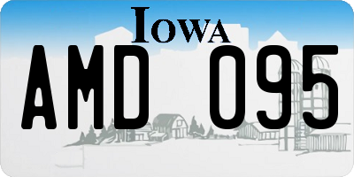 IA license plate AMD095