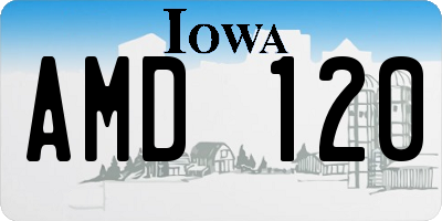 IA license plate AMD120