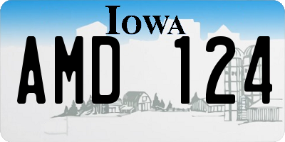 IA license plate AMD124