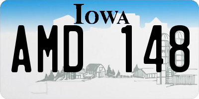 IA license plate AMD148