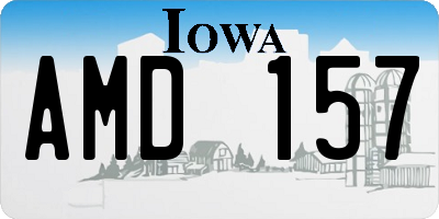 IA license plate AMD157