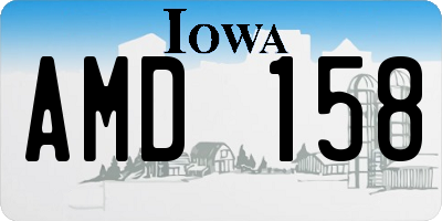 IA license plate AMD158