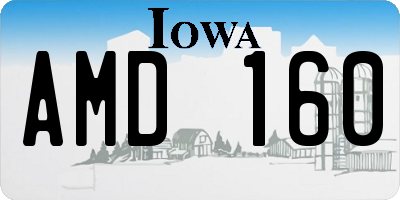 IA license plate AMD160