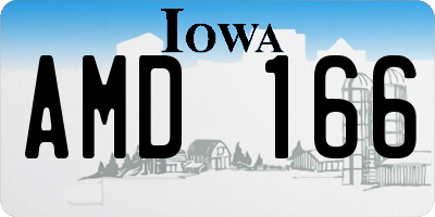 IA license plate AMD166