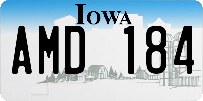 IA license plate AMD184