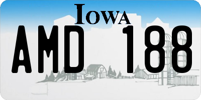 IA license plate AMD188