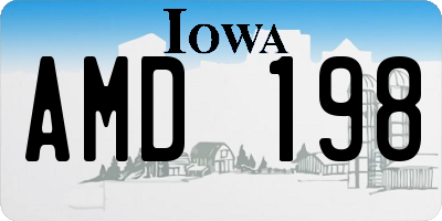 IA license plate AMD198