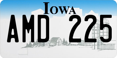 IA license plate AMD225