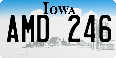 IA license plate AMD246