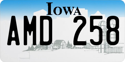 IA license plate AMD258