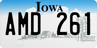 IA license plate AMD261