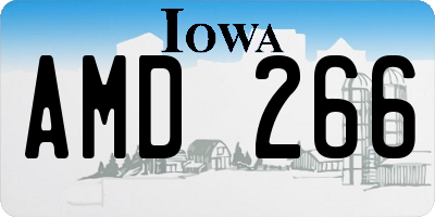 IA license plate AMD266