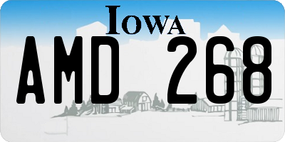 IA license plate AMD268