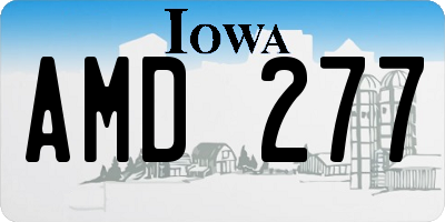 IA license plate AMD277