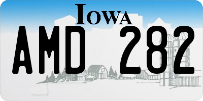 IA license plate AMD282