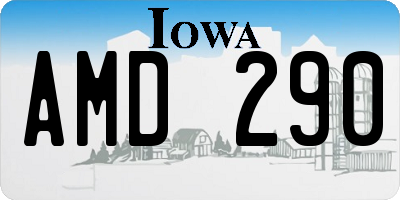 IA license plate AMD290