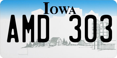 IA license plate AMD303
