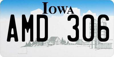 IA license plate AMD306