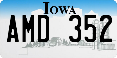IA license plate AMD352