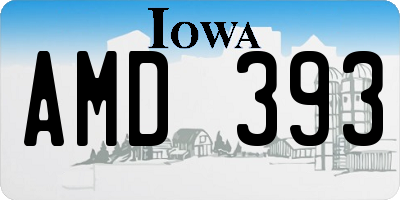 IA license plate AMD393