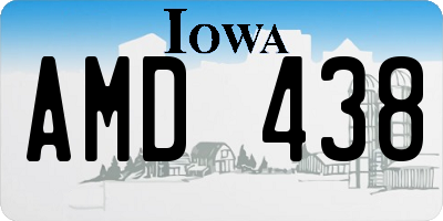 IA license plate AMD438