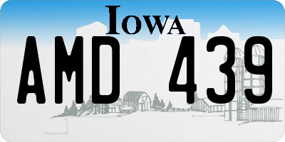 IA license plate AMD439