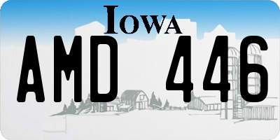 IA license plate AMD446