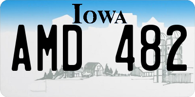IA license plate AMD482