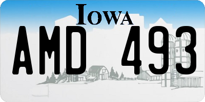 IA license plate AMD493