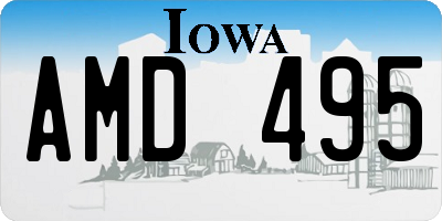 IA license plate AMD495