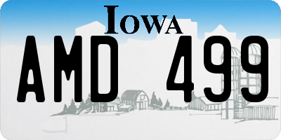 IA license plate AMD499