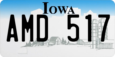 IA license plate AMD517