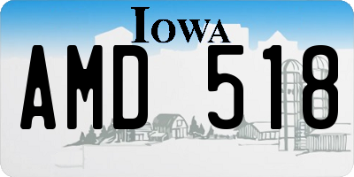 IA license plate AMD518