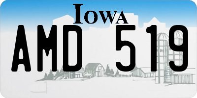 IA license plate AMD519