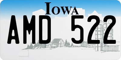 IA license plate AMD522