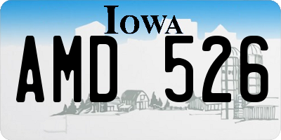 IA license plate AMD526