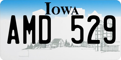 IA license plate AMD529