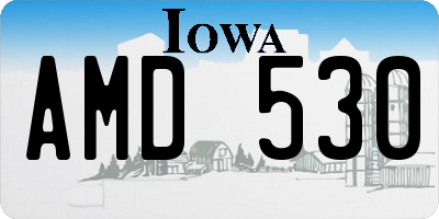 IA license plate AMD530