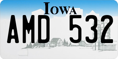IA license plate AMD532