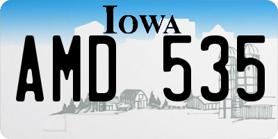 IA license plate AMD535